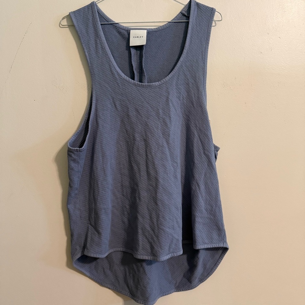 Varley Athletic Size Medium Blue Sleeveless Tank Top Breathable Fitness Gym
